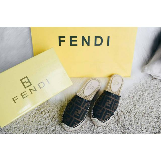 QN - Fendi Monogram Fabric Slip On