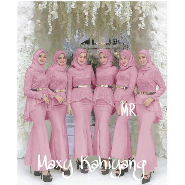 MAXY KAHIYANG, BRUKAT MOSCREPE, GAMIS HIJAB MUSLIM, MAXY DRESS, 2 UKURAN