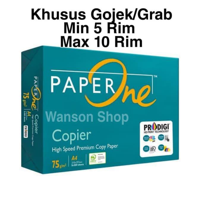 

KERTAS HVS PAPER ONE A4 KHUSUS GOSEND DAN GRAB MURAH