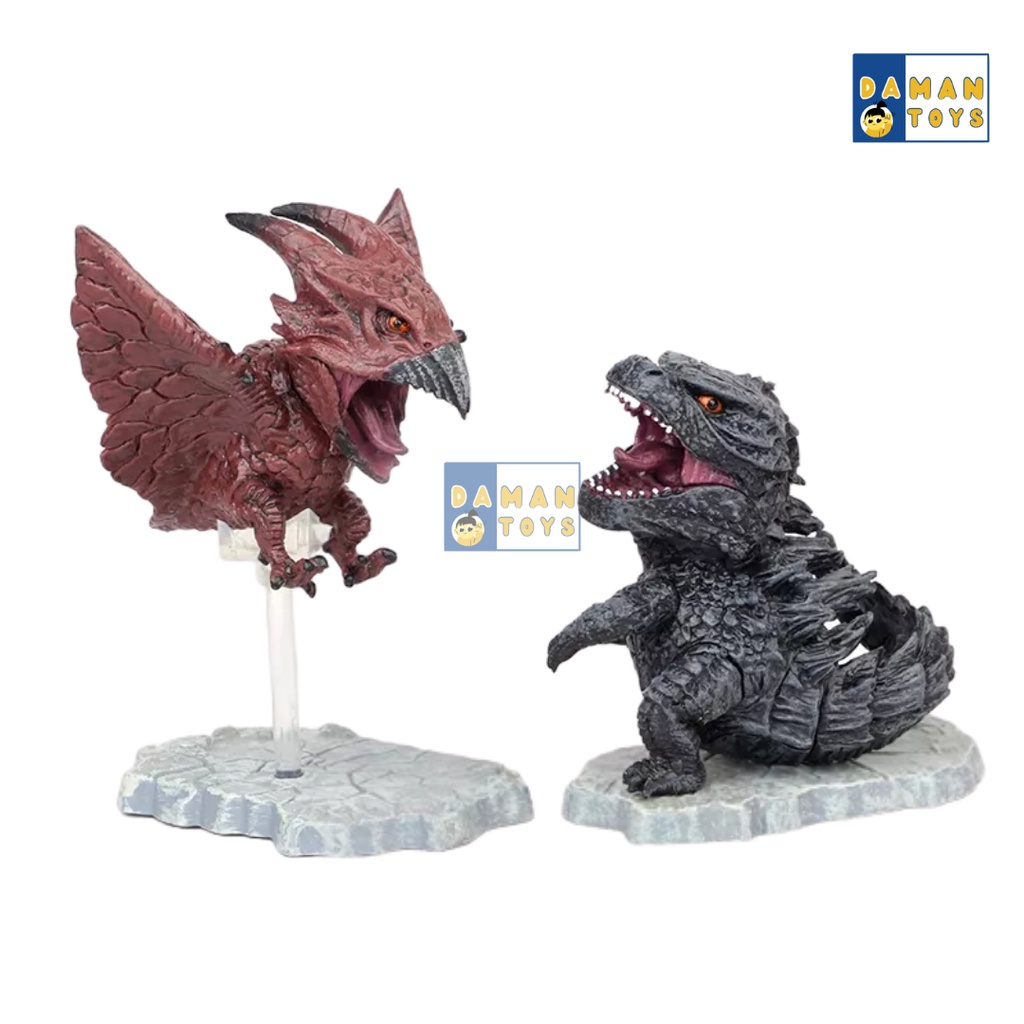 Action Figure Godzilla set 8, Godzilla vs Kong Gozila Mainan Godzilla kaiju Dekorasi Topper Kue Cake