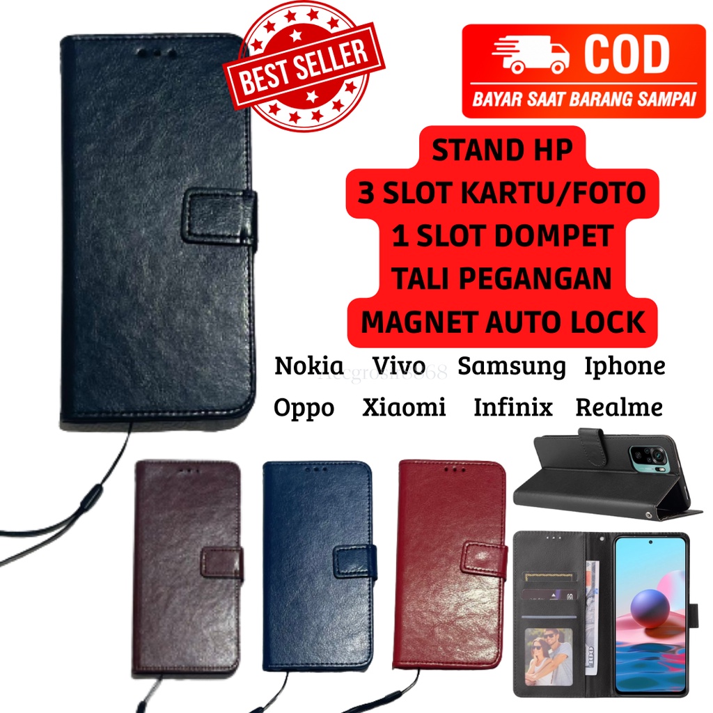 LEATHER CASE SAMSUNG A01 2020/A01 CORE/A02/A020 CORE/A02S/A03/A03 CORE/A03S/A10/A10 2019/A10S/A11/FL