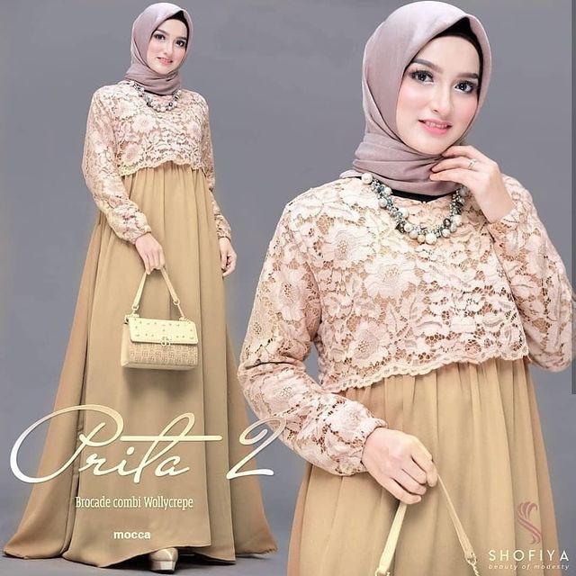 (PROMO)SET SYAR'I BRUKAT PRITA MEW MAROON 4 WARNA LAINNYA SETELAH HAJI UMROH GAMIS SYARI BRUKAT-MOCCA