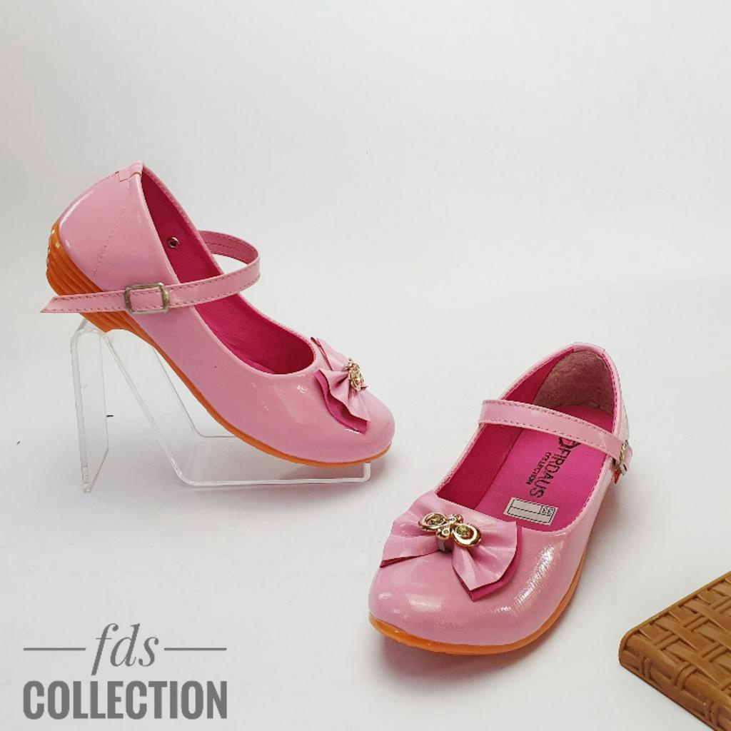 Sepatu Flat Shoes Anak Perempuan Slip On Empuk Motif Pita