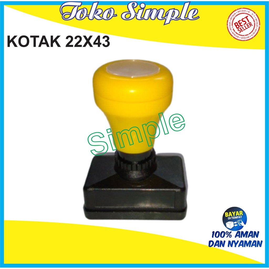 

GAGANG STEMPEL FLASH UKURAN 22X43 STEMPEL WARNA