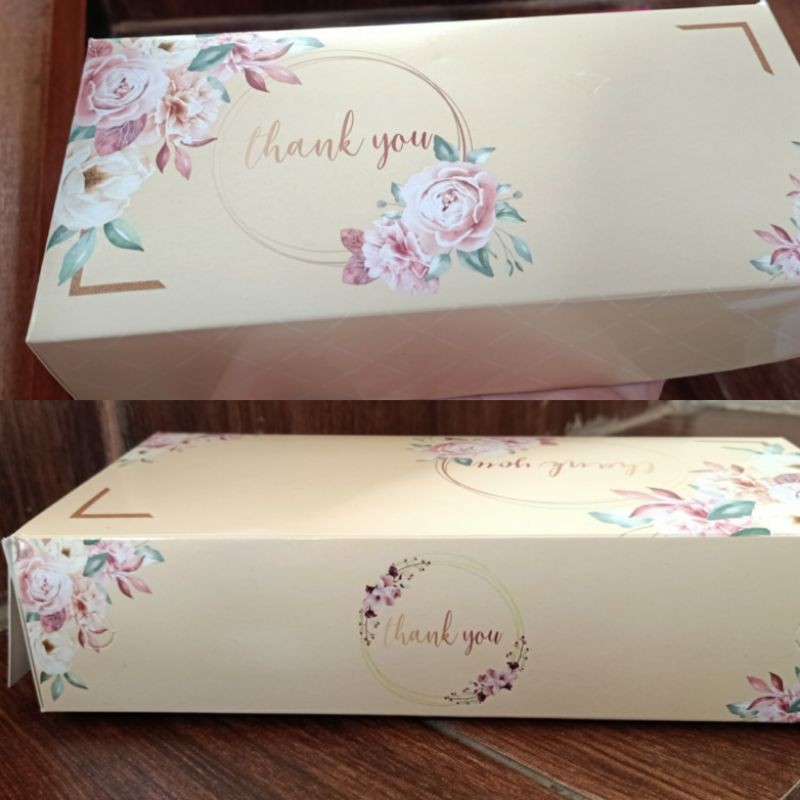 

DUS BOX 22X10X7 BOLU GULUNG BOX THANK YOU 22X10X5 PINK BUNGA