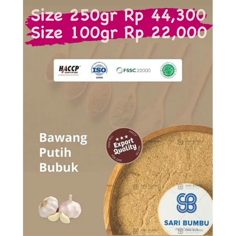 

BAWANG PUTIH BUBUK
