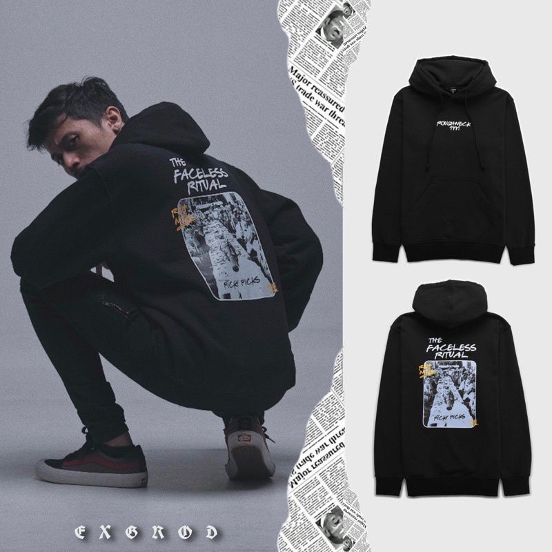 Hoodie Roughneck X Bimo Picky Picks Terbaru Black Series