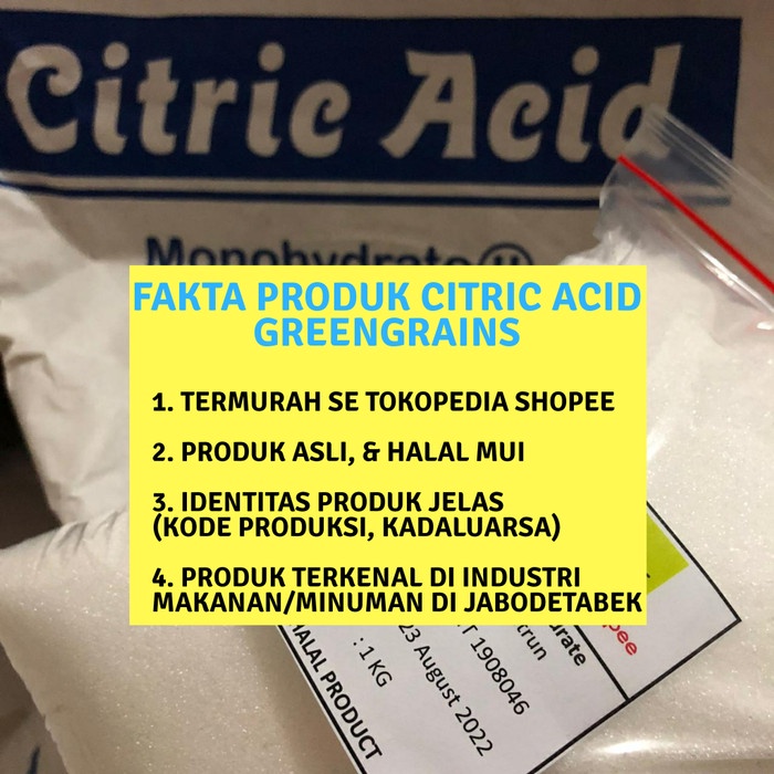 

Ht62D Citric Acid Monohydrate / Asam Sitrat - 1 Kg Ht5Hh