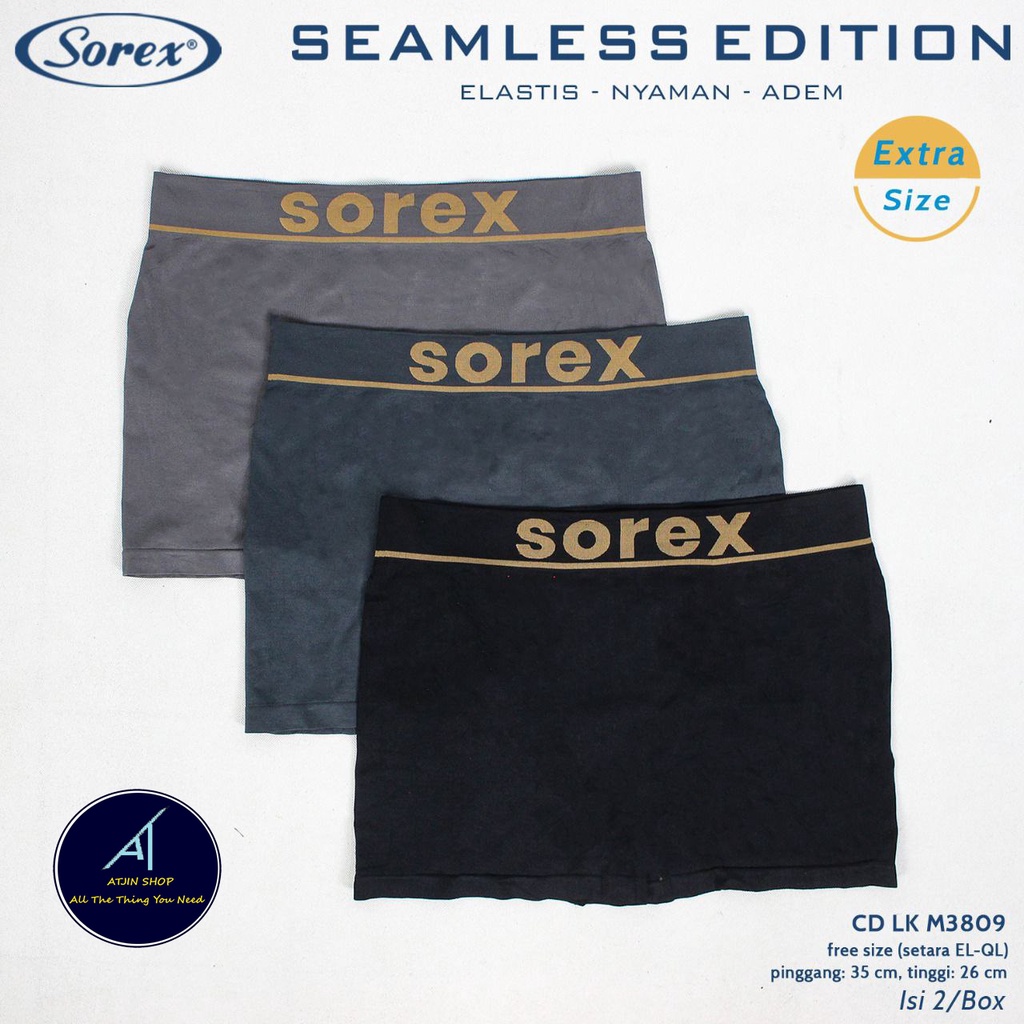 Sorex- Celana Dalam Pria Boxer Sorex Big Size Seamless Gold Edition Jumbo Art 3809