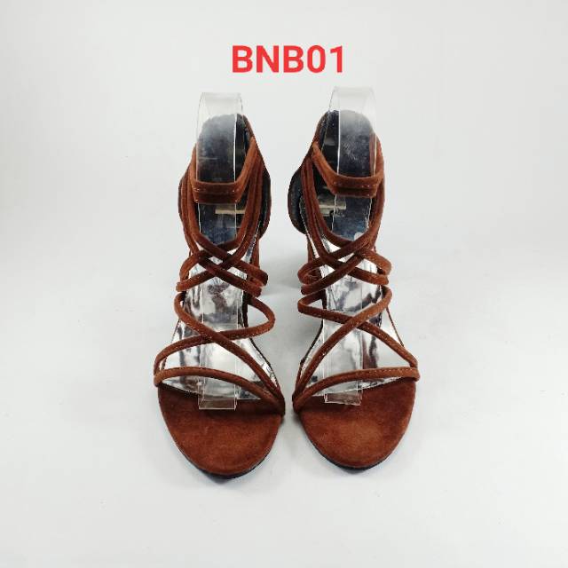 EMYE BNB01 - Sepatu Sandal Heels Gladiator Elegan Lembut Hak Tahu Wanita Terbaru 2021