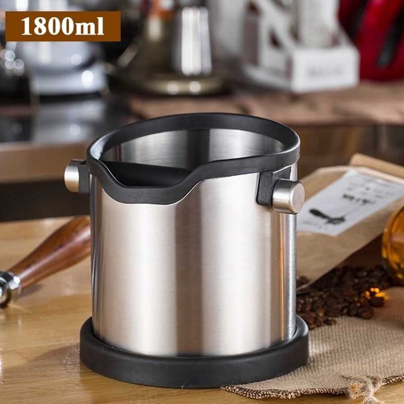 Wadah Kopi Espresso Knock Box Container Anti Slip 1800ml Stainless