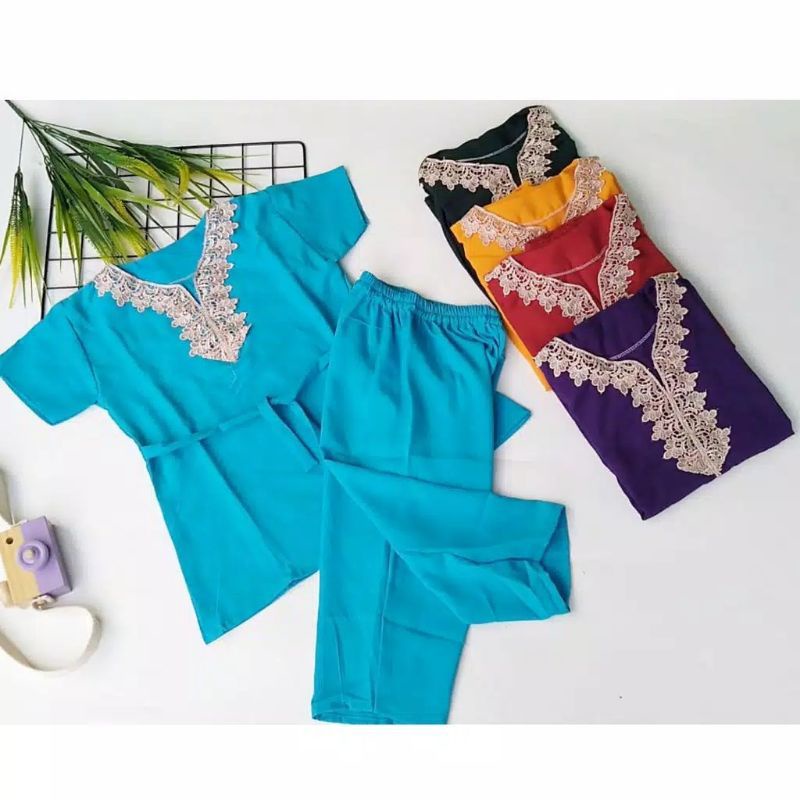 [Fashion Anak] SETCEL ANAK rayon | one set premium | renda | murah