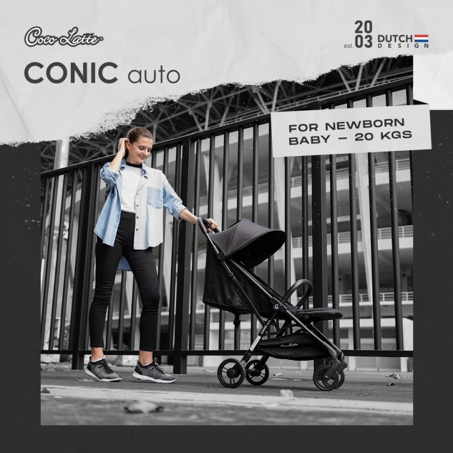 Stroller Cabin &amp; Autofold Cocolatte Conic Auto  / Kereta Bayi AutoFold