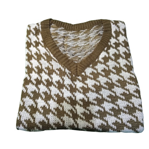 Jennie Vest knit / Houndstooth Vest Knit / Jennie Vest Rajut /  Rompi korea Rompi keren / Korean Vintage Knit-Bronze