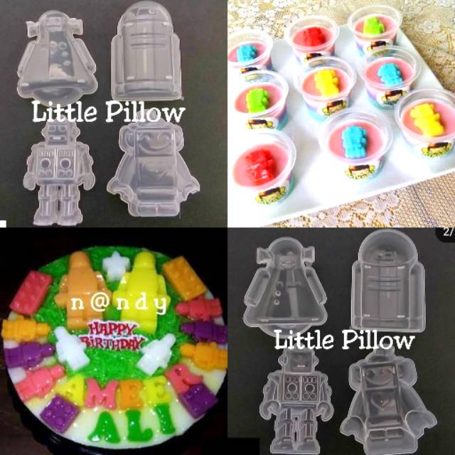 (ROBOT BENING) Cetakan Puding Robot/Cetakan Nasi Karakter Robot/Bento Mold