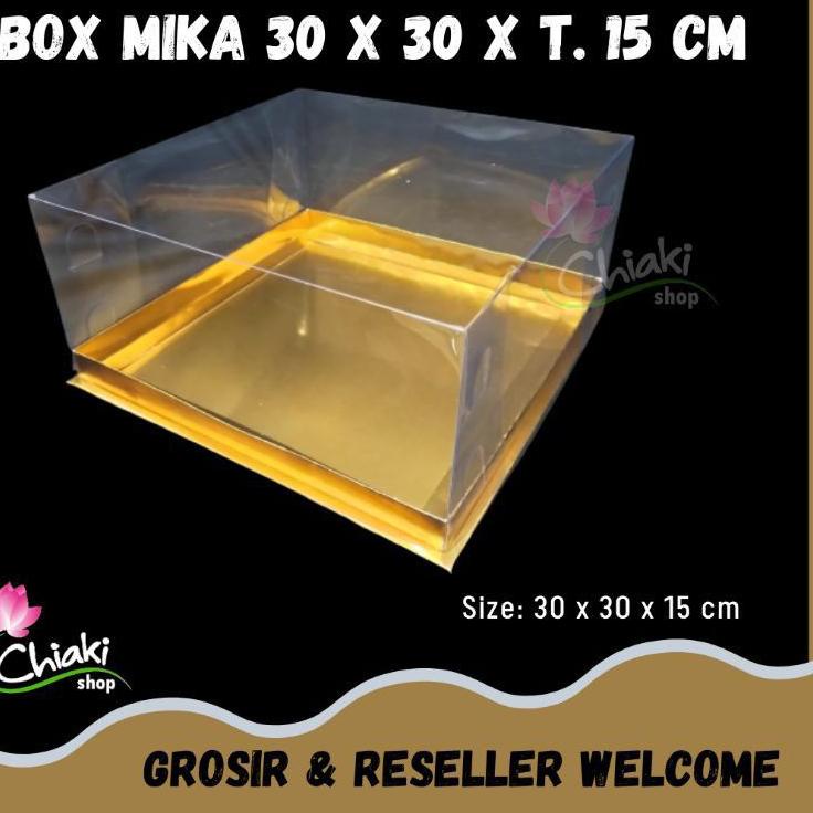 

♢ Box Mika MERAH Uk 30 x 30 x T. 15 cm RED Cake Pudding Tart Dus Merah Karton Tebal CHIAKI ☝