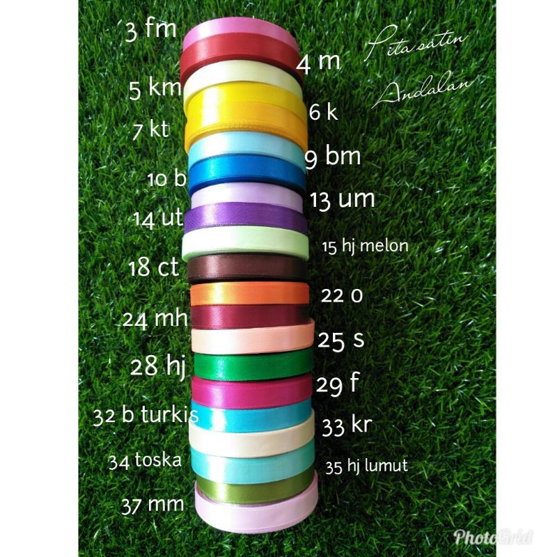 

Pita Satin 3/8" atau 1cm