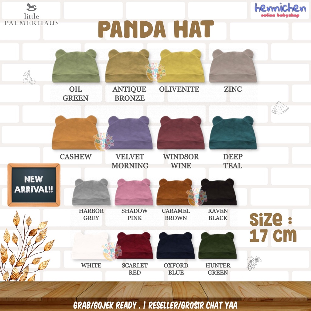 Little Palmerhaus topi panda - Panda Hat (Topi Bayi) 0-6 bulan