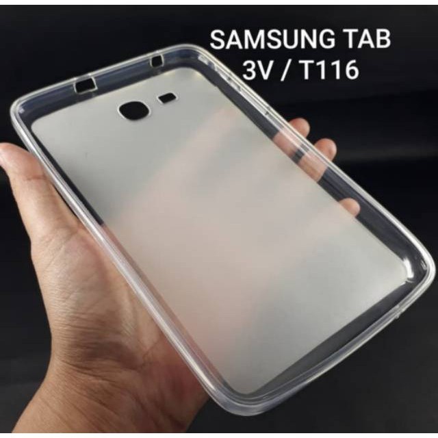 SAMSUNG Galaxy TAB 3 3V 3LITE Lite V T111 T116 T110 SM-T111 SM-T116 SM-T110 Case Silicon Softcase Ultrathin Casing Cover Jelly Silikon Soft Pelindung belakang Clear bening hitam tablet