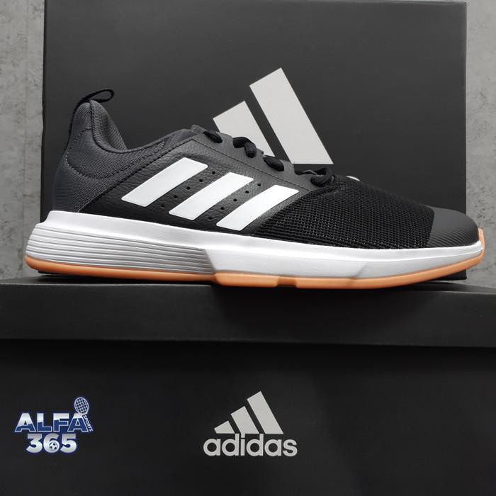 Sepatu Badminton Adidas Essence NEW - Core Black - 2020 - Bulu Tangkis - 40.5