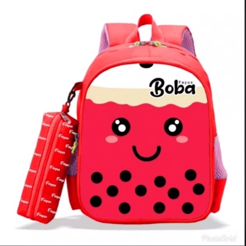 Tas Ransel Gendong punggung Anak Sekolah Sd Tk Paud Lucu Boneka Es Cream Krim Boba