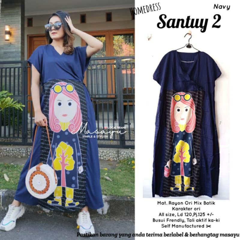 homedress santuy 2 ori by masayu batik solo