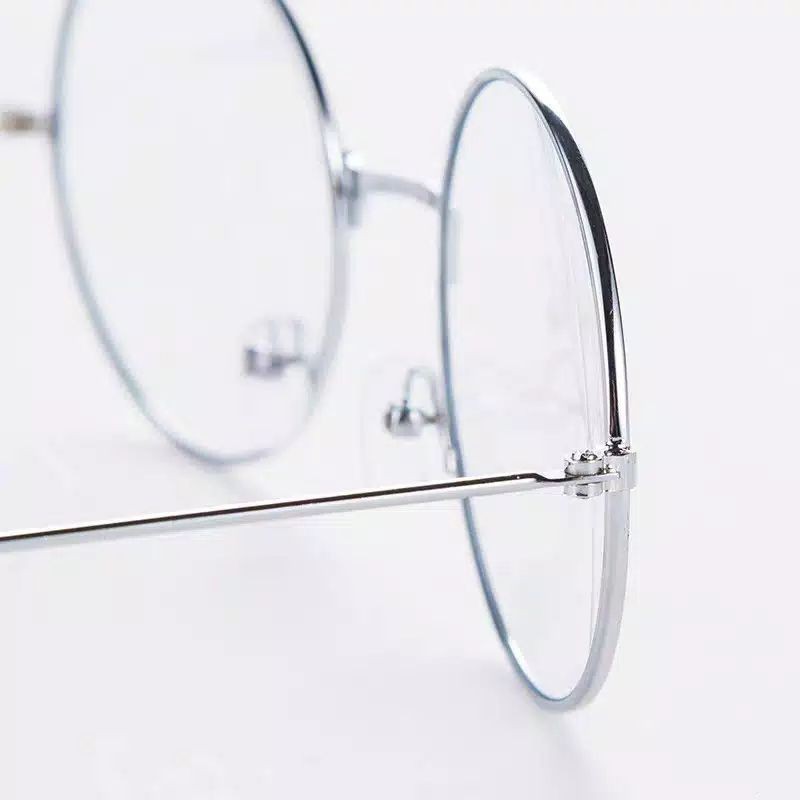 Kaca Mata Fashion Unisex / Kacamata Korea Frame Besi / Kacamata Bulat Korea Style Pria / Wanita