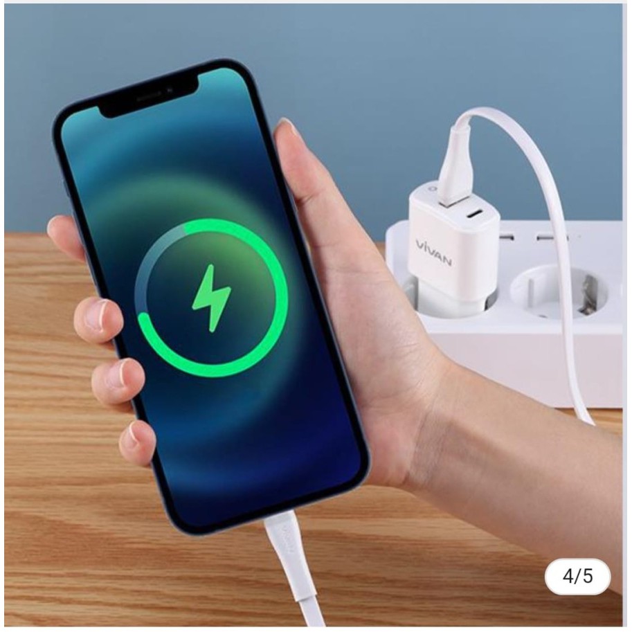 kabel Data Iphone Lightning 2.4A Original VIVAN SL100s
