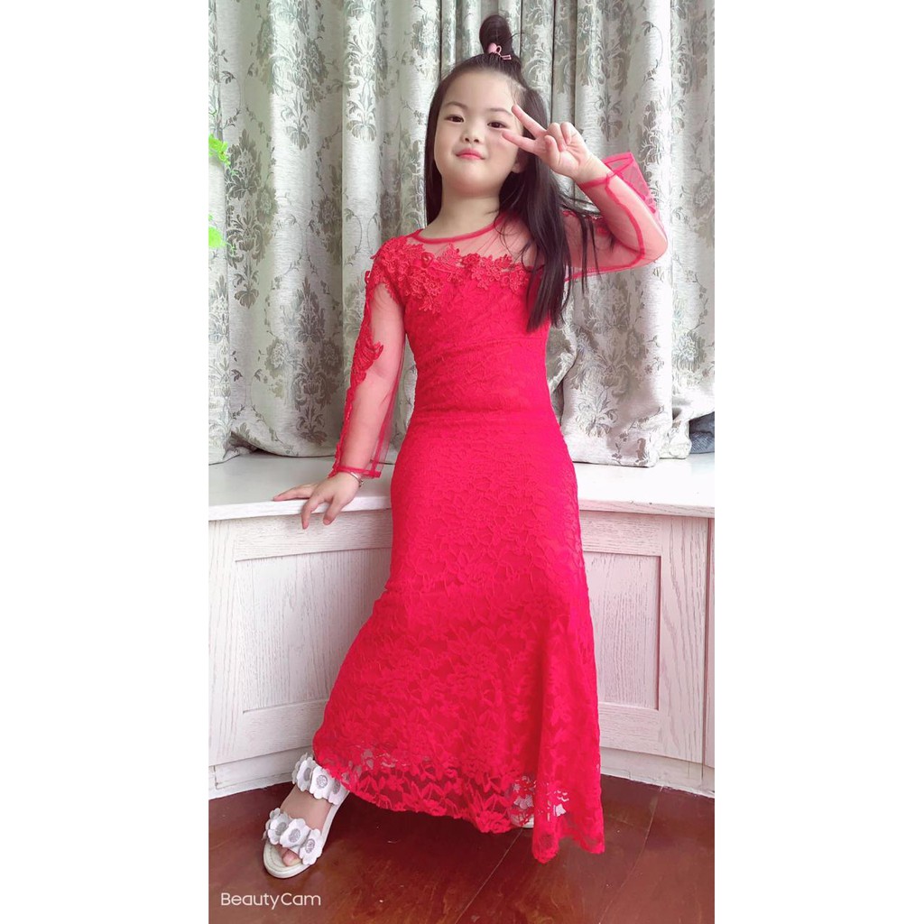 Vanesha Margaretta - 99286 Versi Anak //Baju Brukat Anak // Longdress Anak