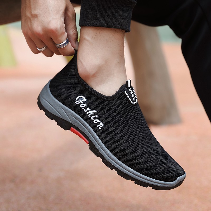 Sepatu Slip On Untuk Pria Kasual Sneakers Berjalan Sepatu 