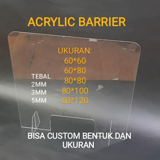 

ACRYLIC SEKAT BARRIER 3MM 80*80CM
