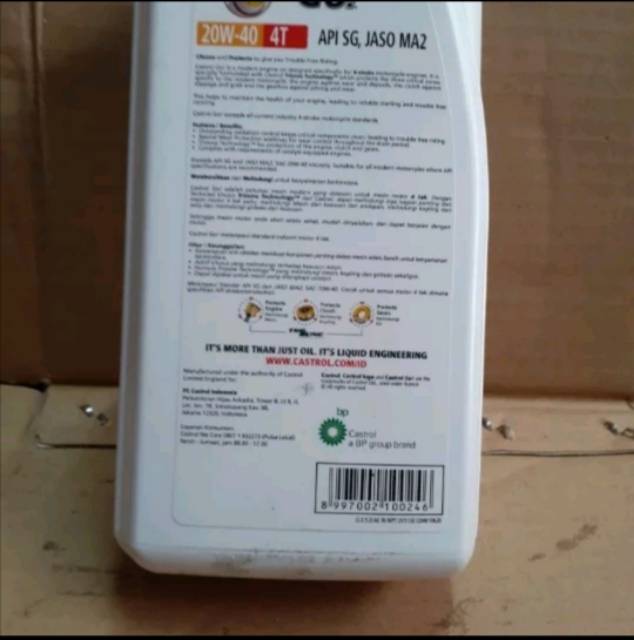 Oli Castrol Go 20W-40 4T 1L