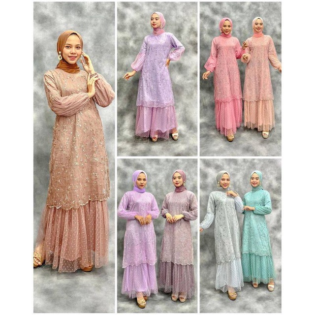 PB Prilly Busana - VIVERE GAMIS TILE MALAYSIA - MAXY DRESS PESTA  - GAMIS  PESTA - GAMIS BRUKAT