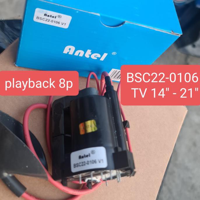 Playback Flyback Tv Tabung Bsc22-0106 Bsc 25 22-0106 Kaki 8 Pin 8Pin