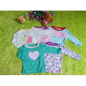 set 5pcs tee carter panjang kaos bayi carter lengan panjang bayi perempuan cewek 3bulan