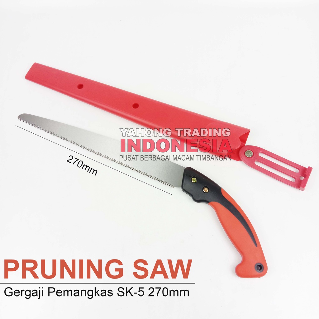 Gergaji Tangan Pemangkas Serbaguna 270mm Pruning Saw Dengan Sarung