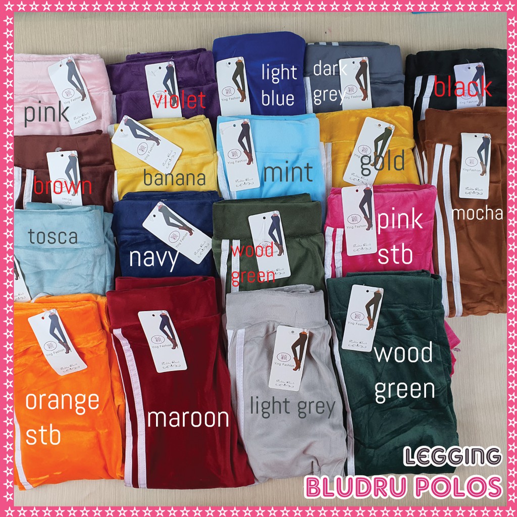 Legging bludru import / legging strip velvet fashion / legging bludru / bludru velvet / agape