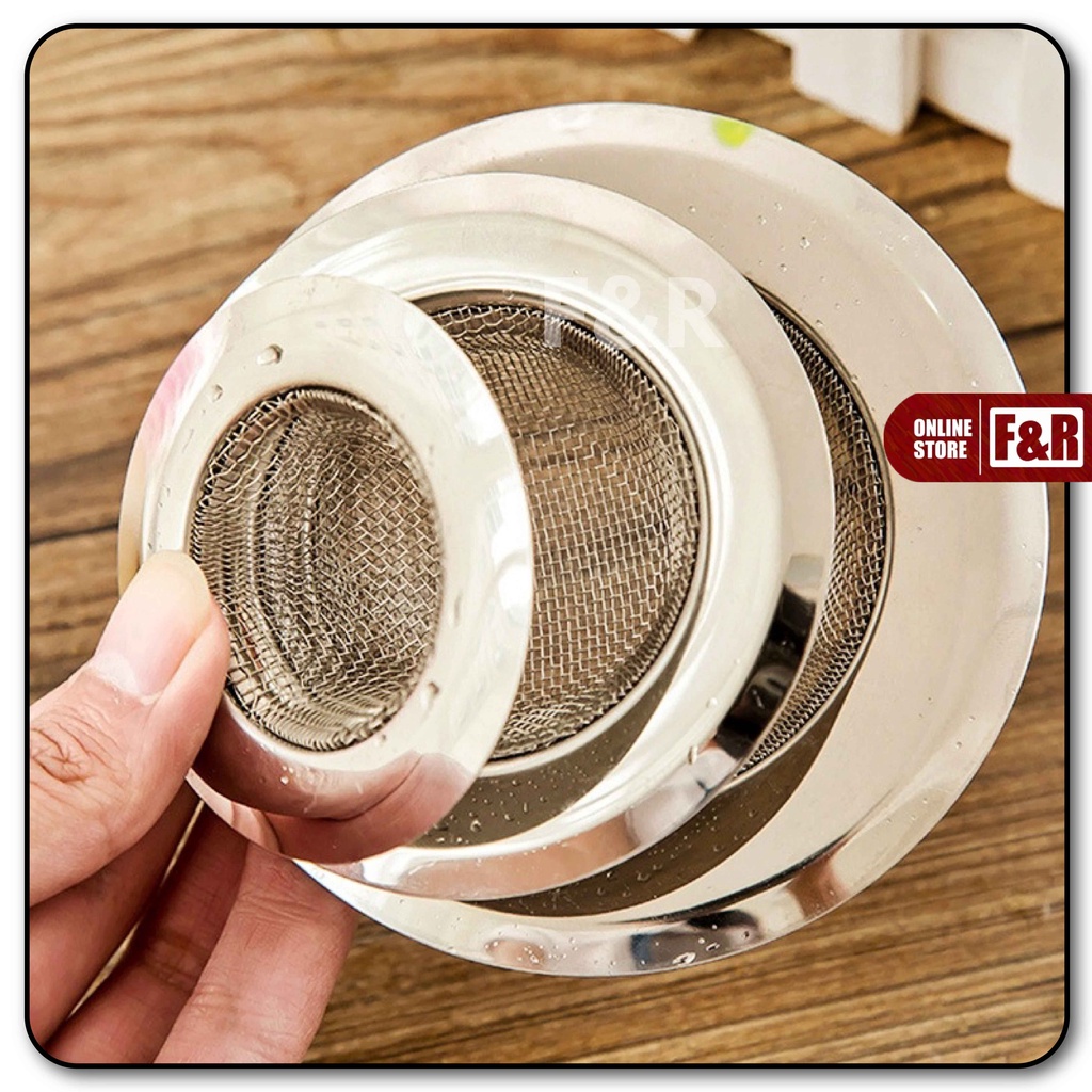 Saringan Wastafel Cuci Piring Stainless Jala Saringan Afur Bak Cuci Gelas Sink Strainer Filter Air