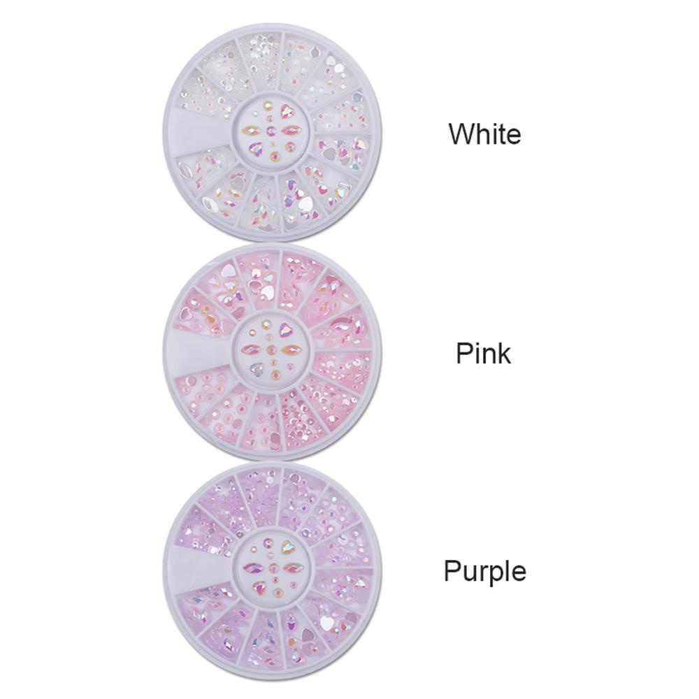 CHOOKYY Nail Art Berlian Imitasi 3D Berbentuk Datar Tetesan Air Manicure Decor