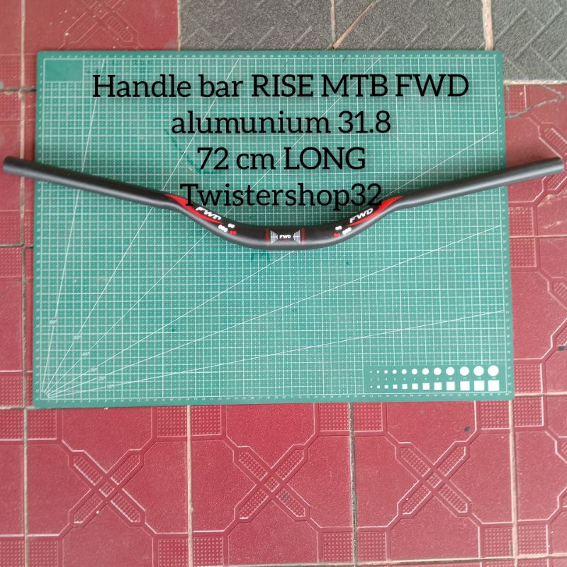 Stang  sepeda gunung MTB FWD Rise  Bar 0versized FULL ALLOY Hitam dan Putih   dm tengah 31.8  ujung 22.2