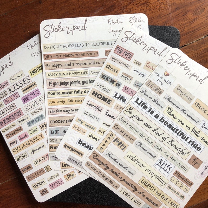 

STICKERPAD Sticker quote journal bujo vintage