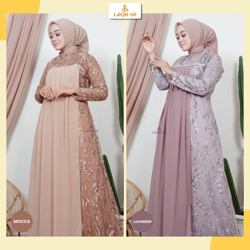 Gamis Tutu Tulle Long Dress Pesta Wanita Terbaru  By Laquse_Kebaya2