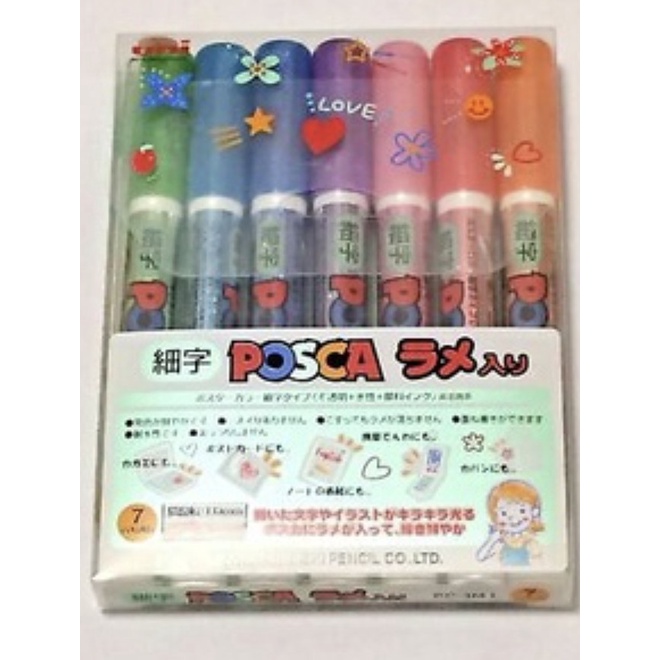 

Sale!!! Uni Posca Pc-3Ml Set 7 Glitter Pc-3Ml7C Berkualitas