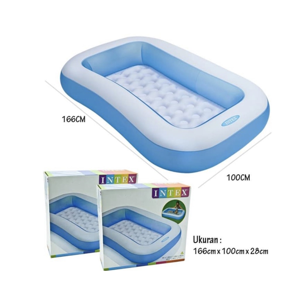 Kolam Renang Anak Intex Blue Rectangular Pool 57403 - kolam saja