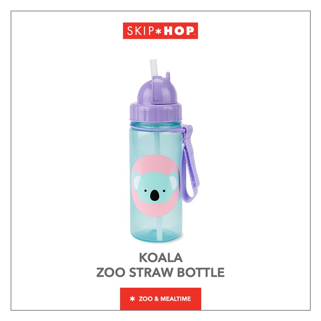 SKIP HOP ZOO STRAW BOTTLE PP 390ML