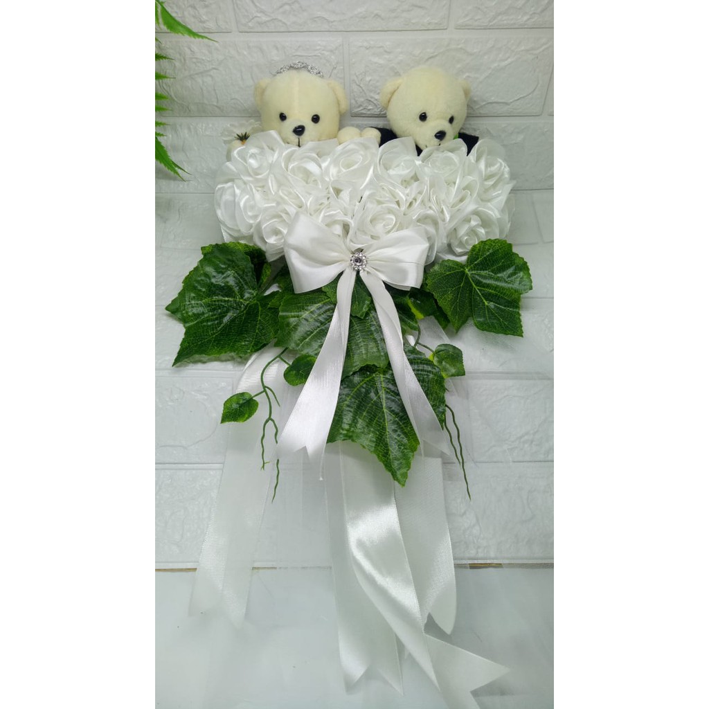 BUNGA HIAS MOBIL PENGANTIN MJB 01- FREE  BUNGA KECIL - FREE MAGNET - PROSES 1 HARI