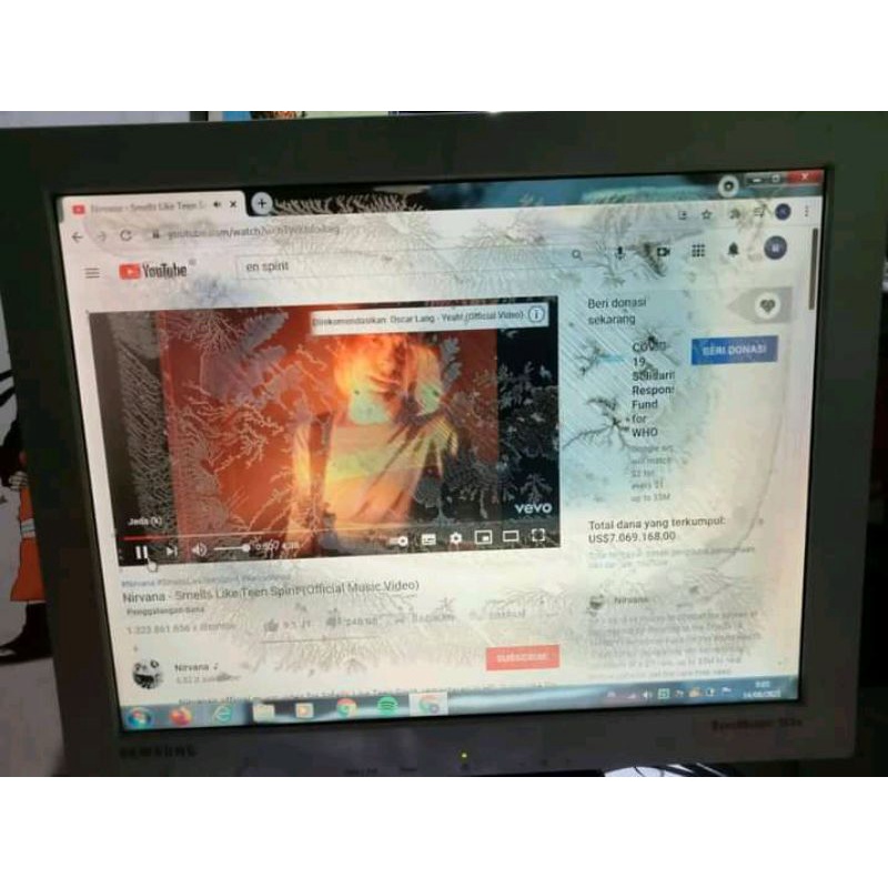 monitor samsung synchmadter 153v minus noda second/ bekas