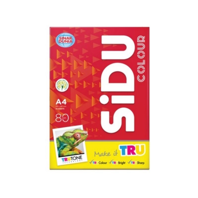 

(20 lmbr) BARU HVS SIDU A4 80 gsm Warna