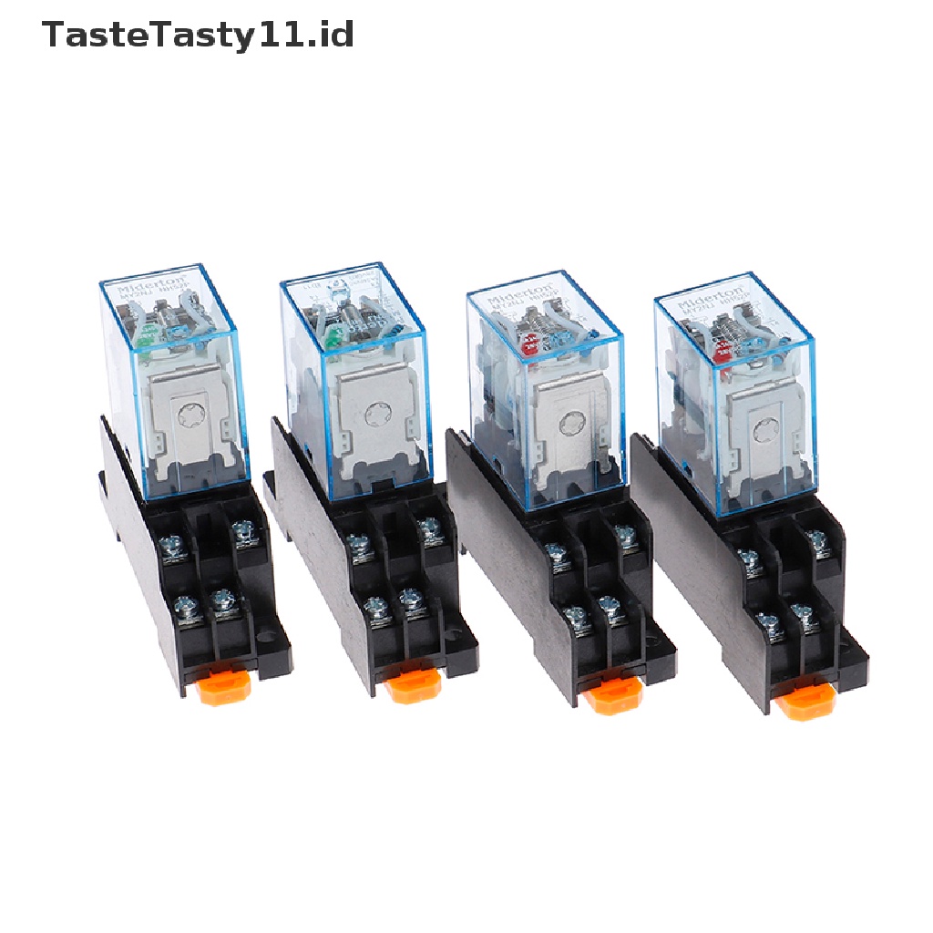 【TasteTasty】 AC220V 12VDC 24VDC 24VAC 5A 8PIN Coil Power MY2N-J Relay HH52P With Socket Base .