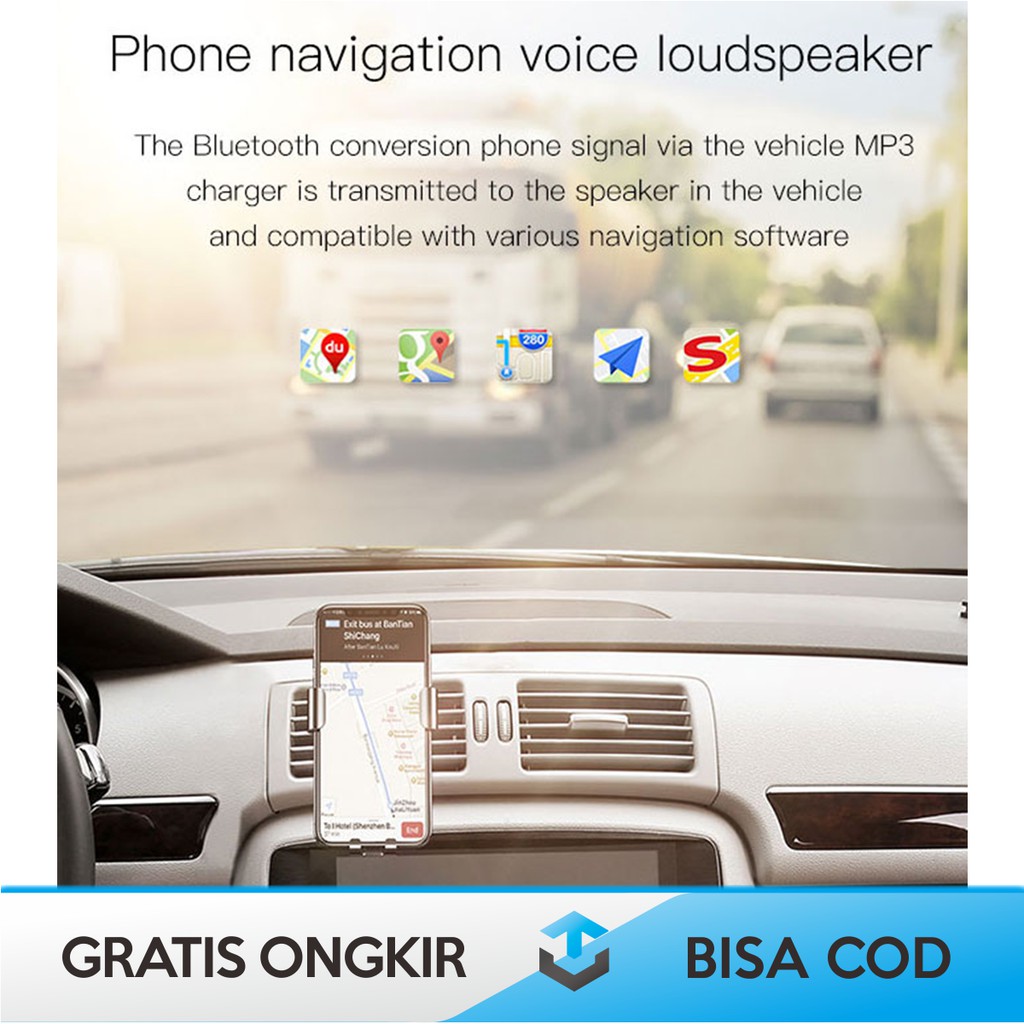 [2 IN 1] CAR CHARGER MOBIL + BLUETOOTH AUDIO TRANSMITTER ORIGINAL BASEUS S-09T FAST CHARGING